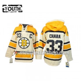 Boston Bruins Zdeno Chara 33 Cream Sawyer Hooded Sweatshirt - Kinder